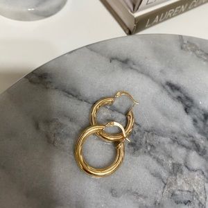 Gold small hoop earrings